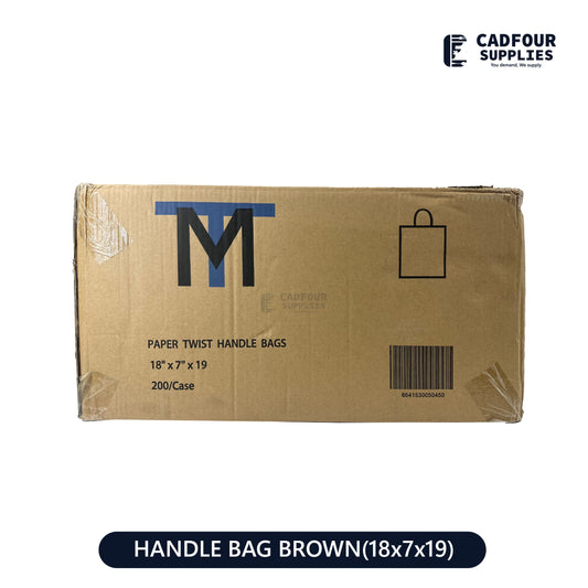 18x7x19 Paper Bag Brown With Handle
