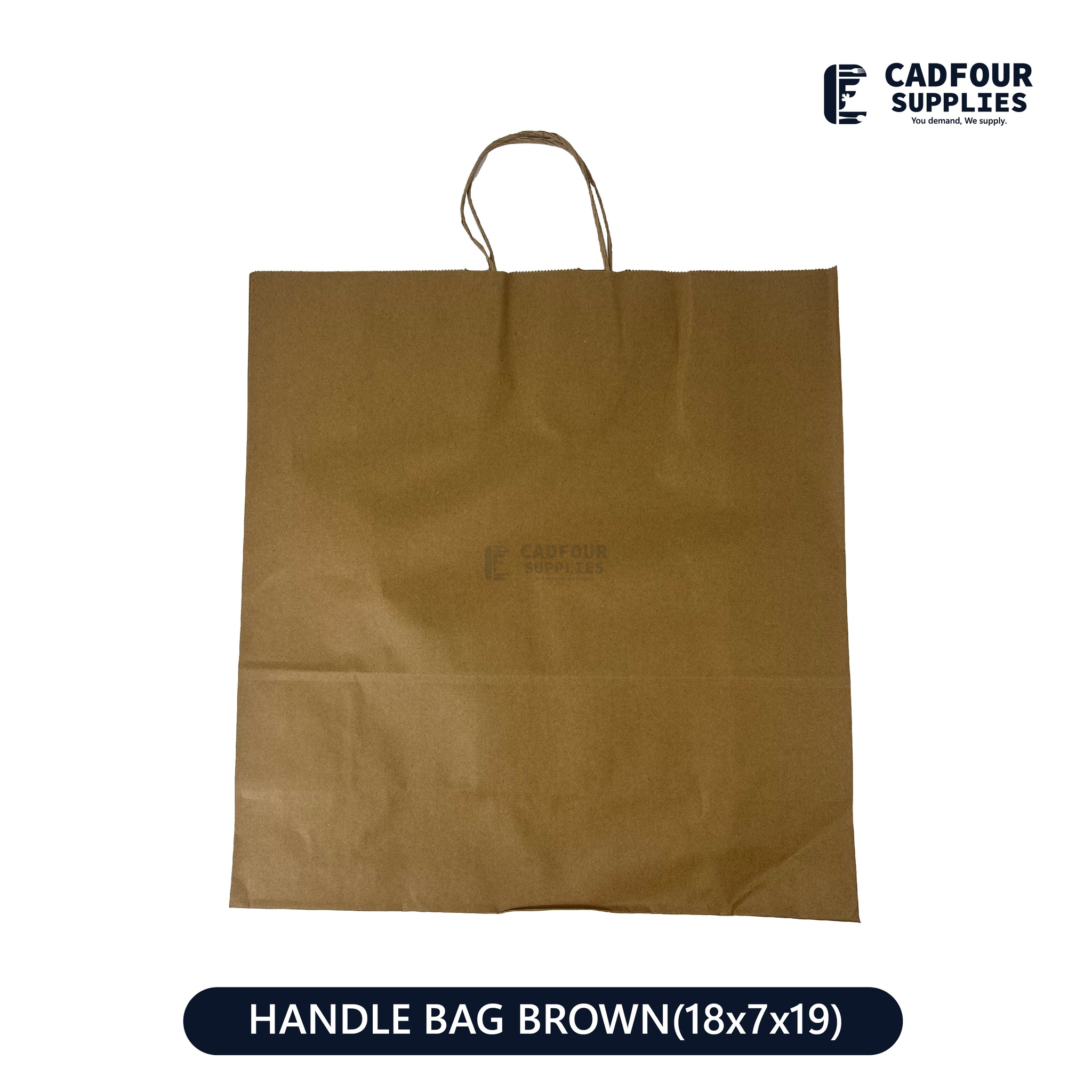 18x7x19 Paper Bag Brown With Handle