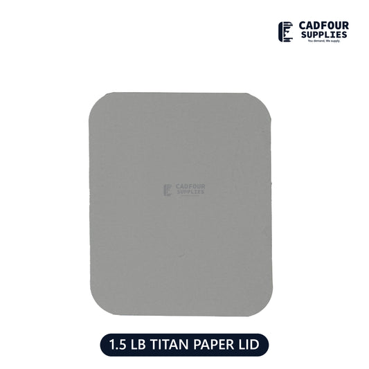 Paper Lid For 1 1/2 lb Deep Oblong Rectangle Aluminum Foil Containers Titan