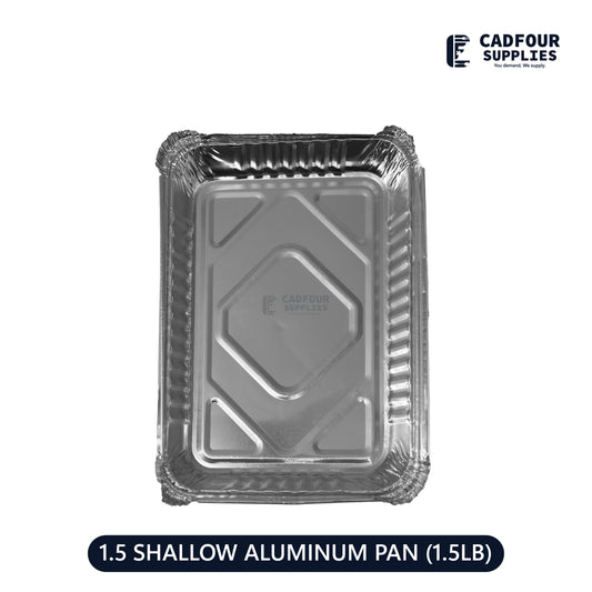 1 1/2 lb Shallow Oblong Aluminum Foil Rectangle Containers PPP