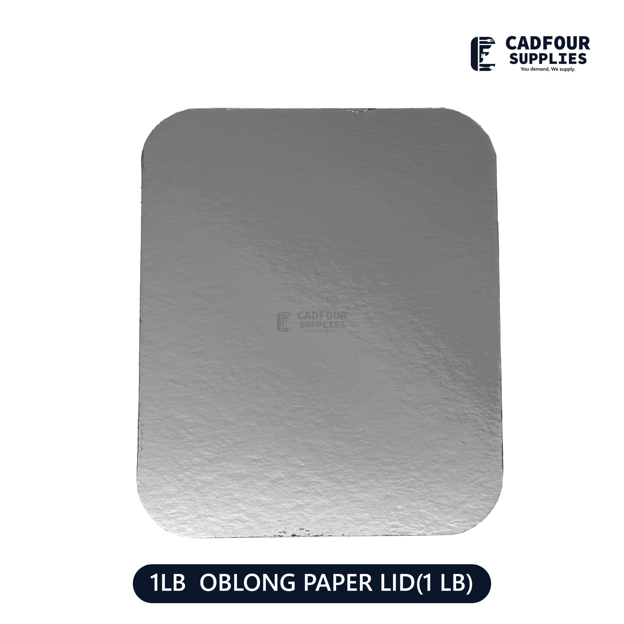 Paper Lid For 1 lb Oblong Rectangle Aluminum Foil Containers PPP