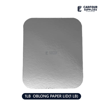 Paper Lid For 1 lb Oblong Rectangle Aluminum Foil Containers PPP
