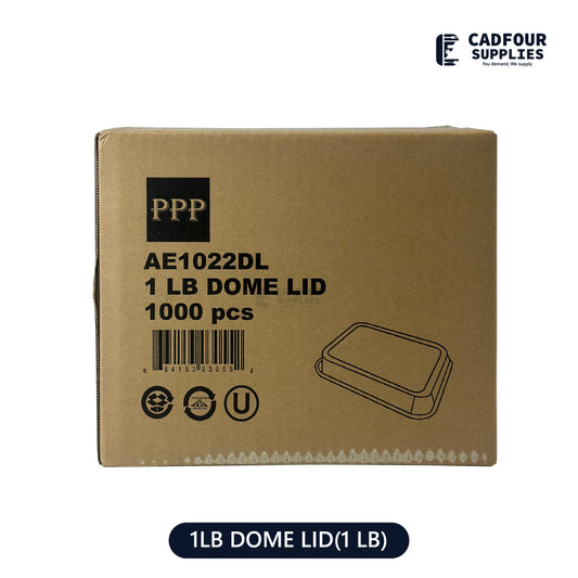 Plastic Dome Lid For 1 lb Oblong Rectangle Aluminum Foil Containers PPP