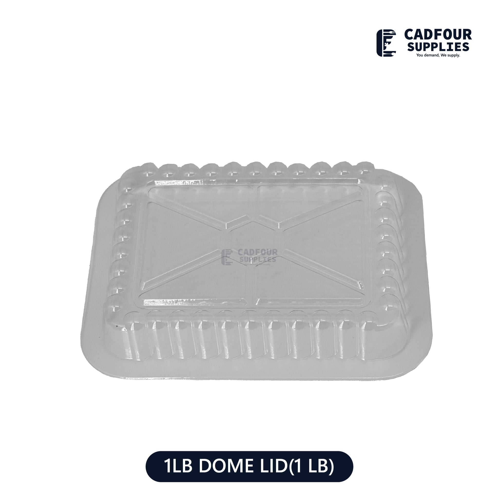 Plastic Dome Lid For 1 lb Oblong Rectangle Aluminum Foil Containers PPP