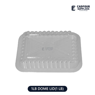 Plastic Dome Lid For 1 lb Oblong Rectangle Aluminum Foil Containers PPP