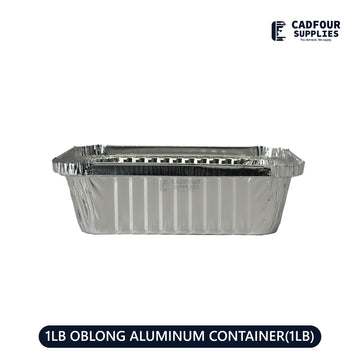 1 lb Oblong Aluminum Foil Rectangle Containers PPP
