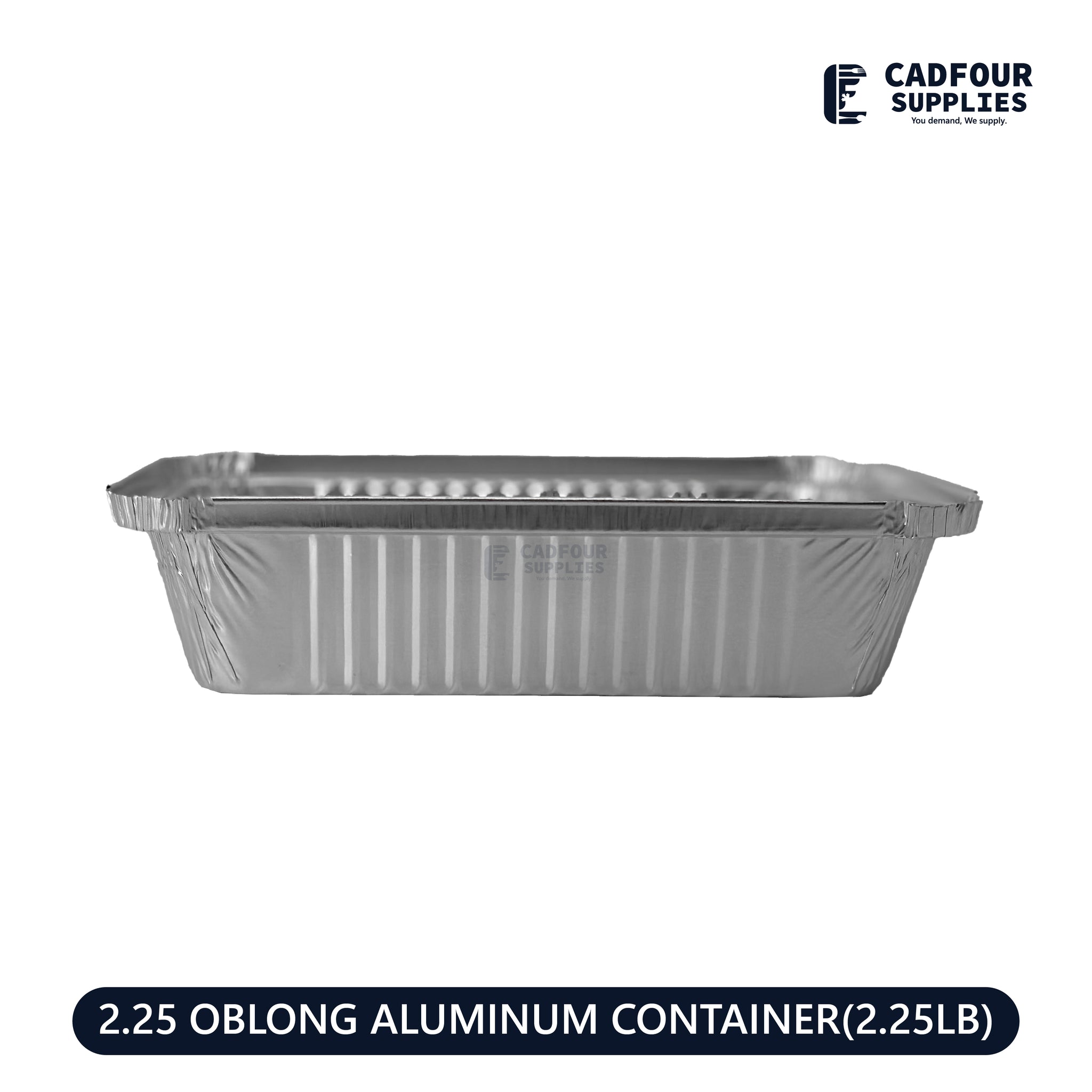 2 1/4 lb Oblong Aluminum Foil Rectangle Containers PPP