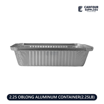 2 1/4 lb Oblong Aluminum Foil Rectangle Containers PPP