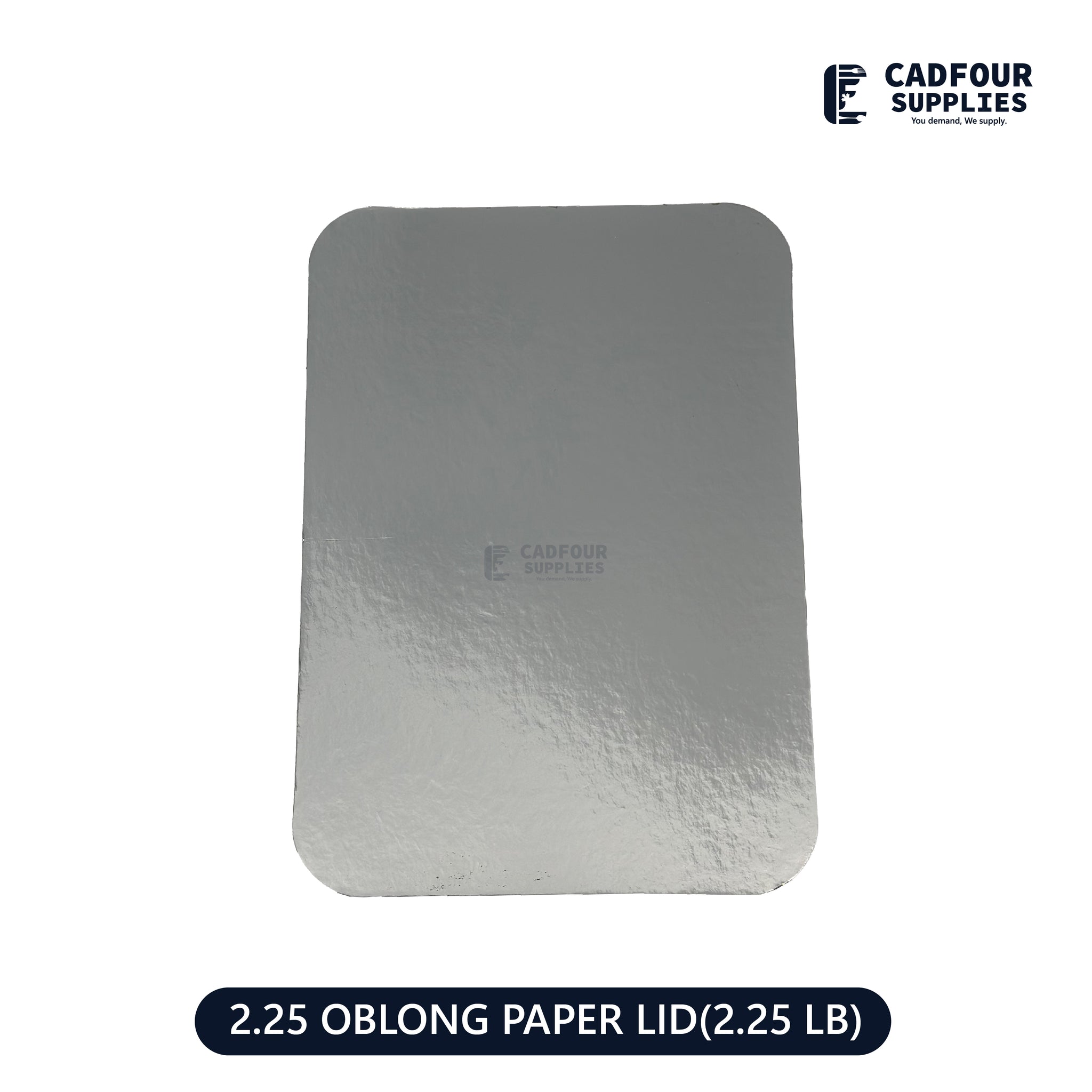 Paper Lid For 2 1/4 lb Oblong Rectangle Aluminum Foil Containers PPP