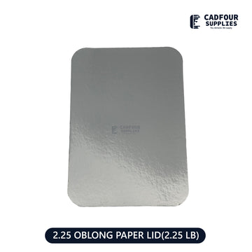 Paper Lid For 2 1/4 lb Oblong Rectangle Aluminum Foil Containers PPP