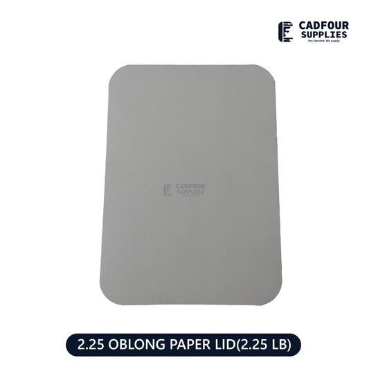 Paper Lid For 2 1/4 lb Oblong Rectangle Aluminum Foil Containers PPP