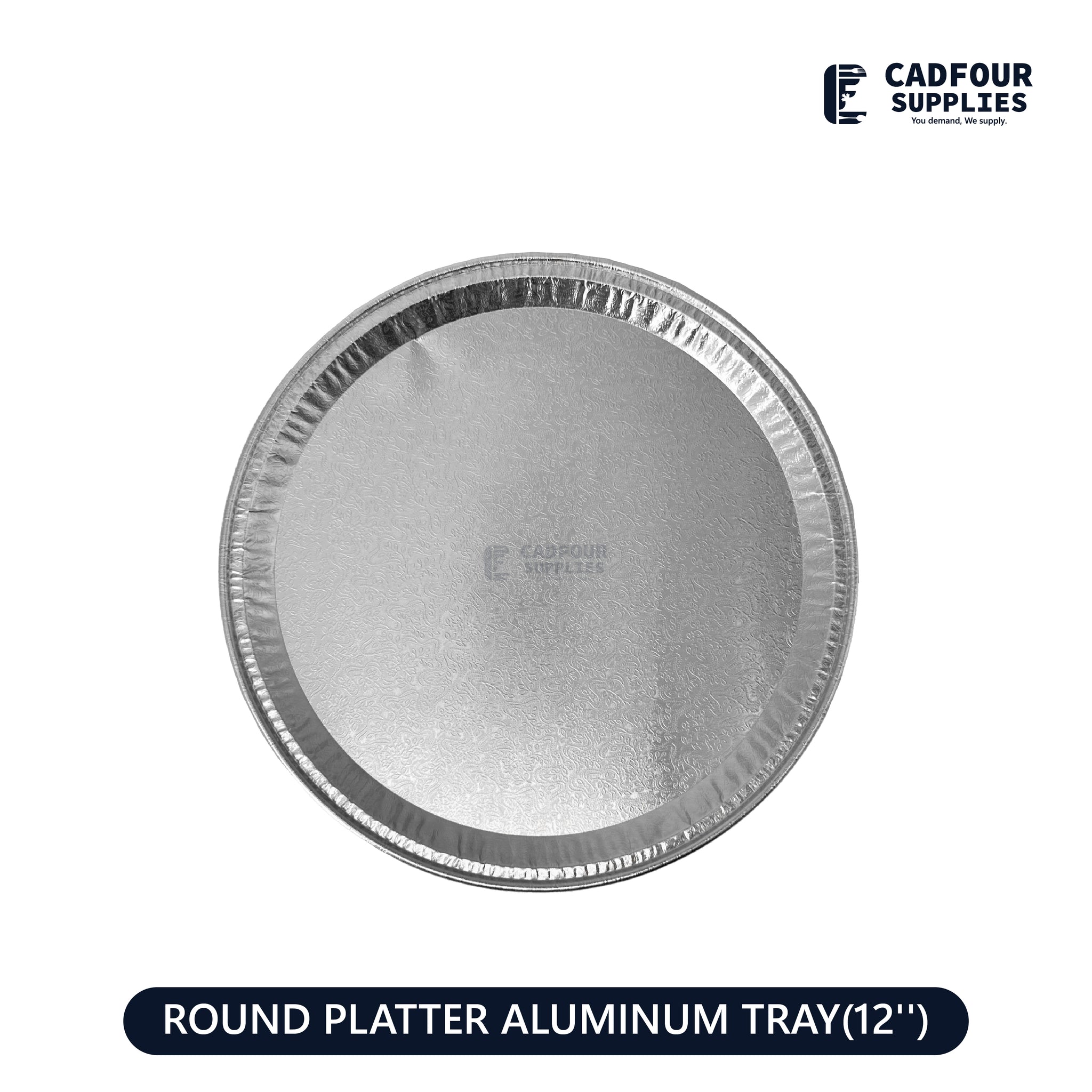 12" Aluminum Round Platter Tray PPP