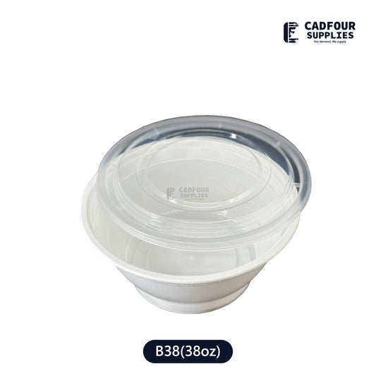 38oz Bowl  W/ Clear Lid – B38 PCM/PPP