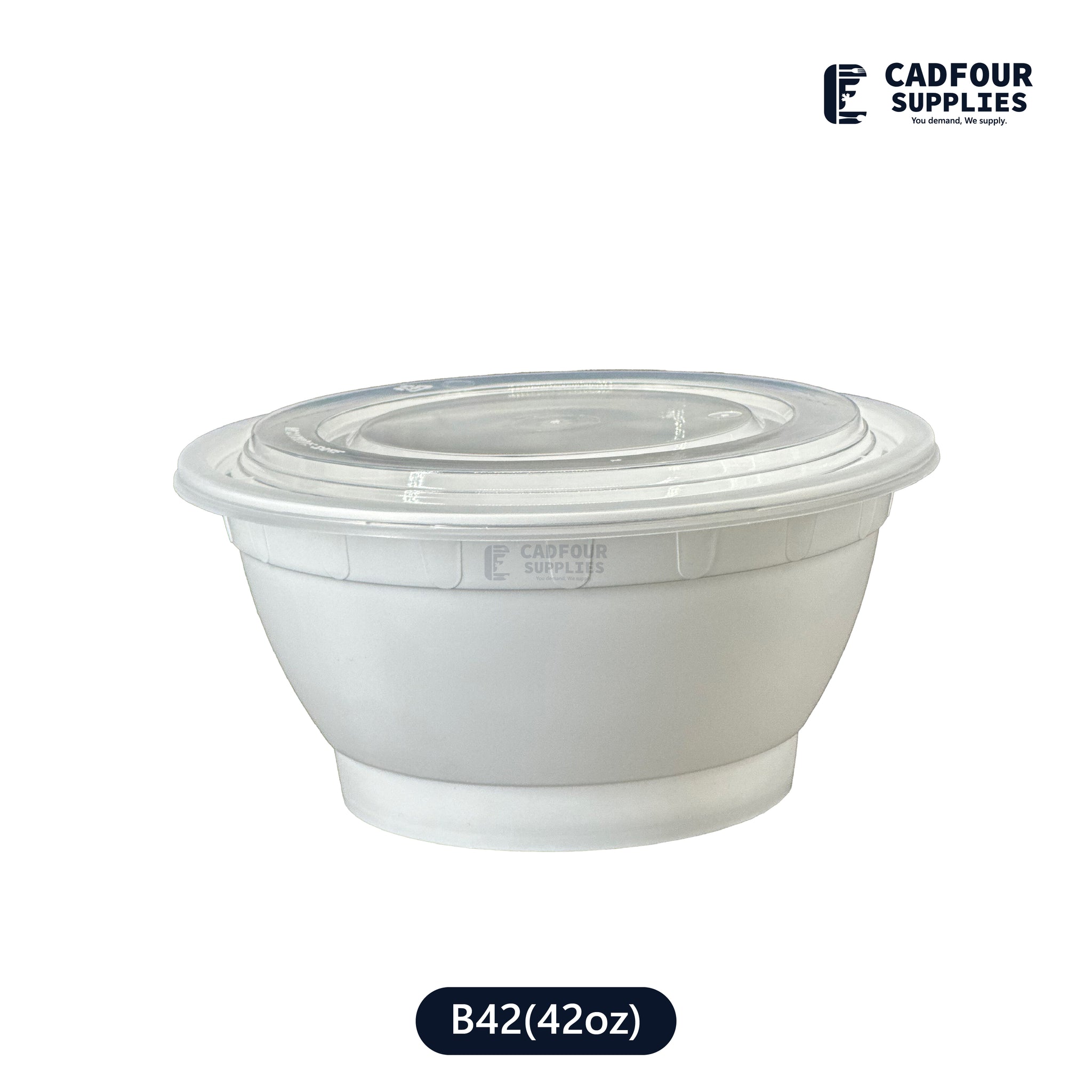 42oz Bowl  W/ Clear Lid – B42 PCM/PPP
