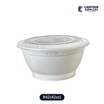 42oz Bowl  W/ Clear Lid – B42 PCM/PPP
