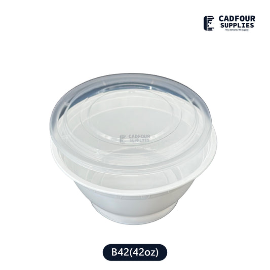 42oz Bowl  W/ Clear Lid – B42 PCM/PPP