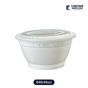 48oz Bowl  W/ Clear Lid – B48 PCM/PPP