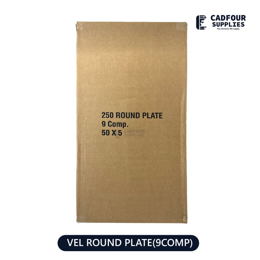 Round Plastic Plate 9 Compartments VEL