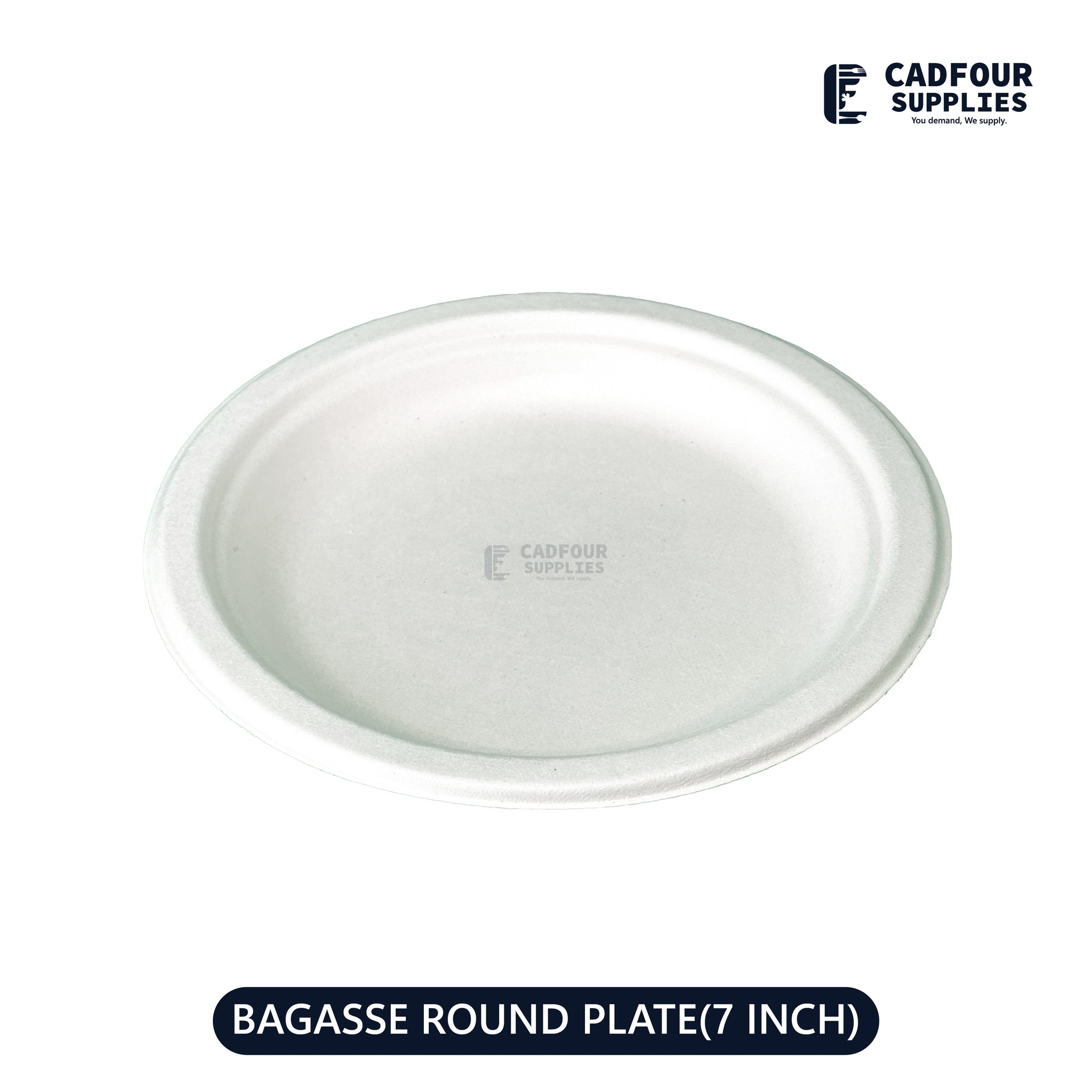 7" Baggasse Round Paper Plates