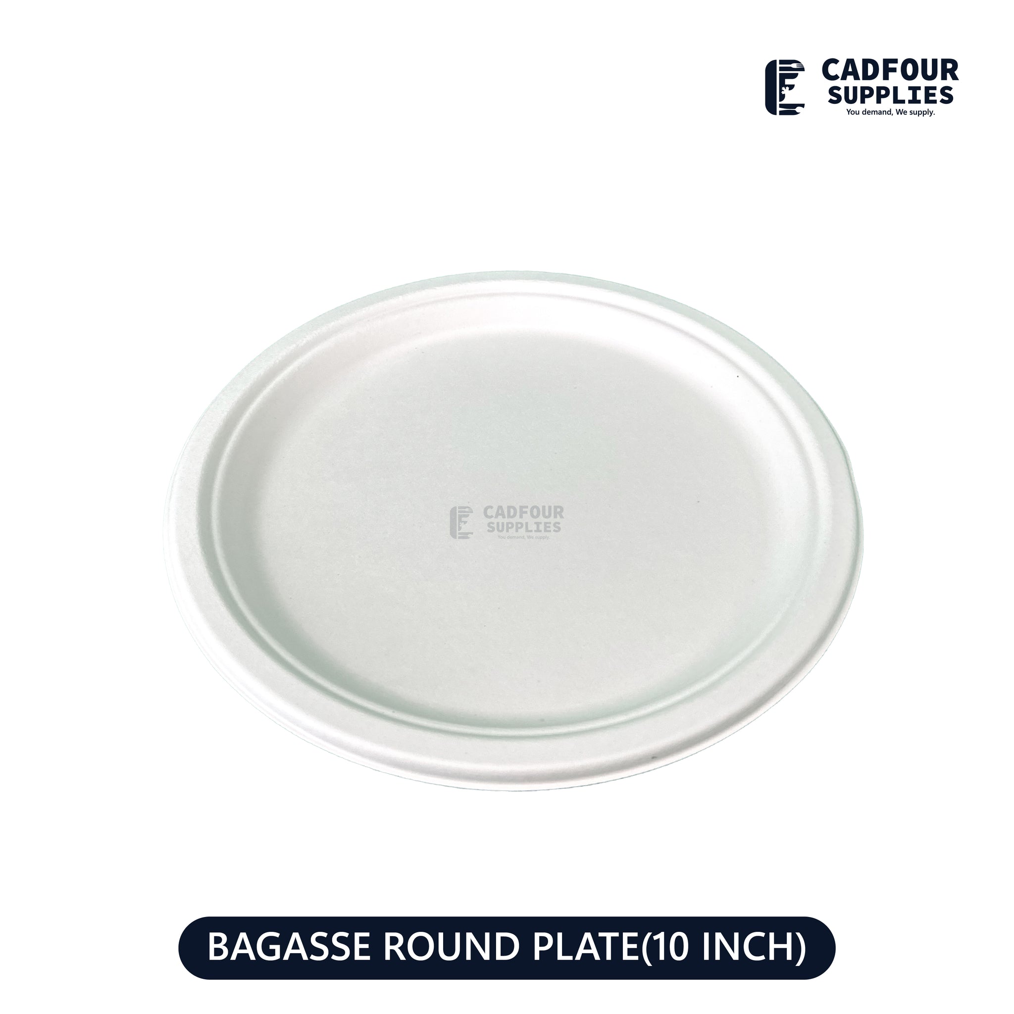 10" Baggasse Round Paper Plates