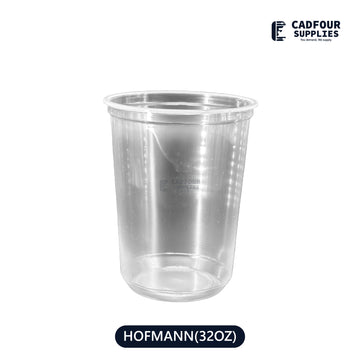 32oz Deli Plastic Clear Round  Containers- HOFMANN 32