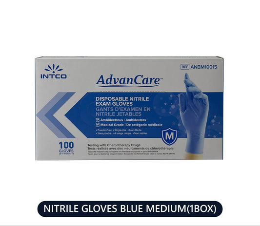 Nitrile Gloves Blue Medium Box