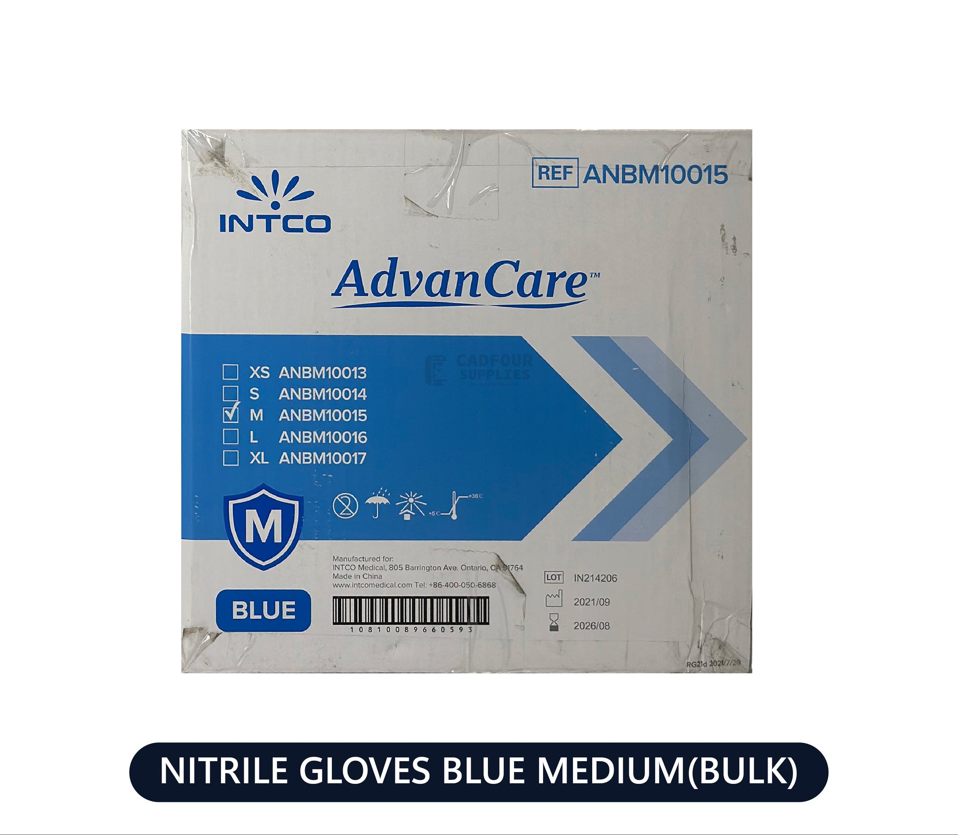 Nitrile Gloves Blue Medium Box