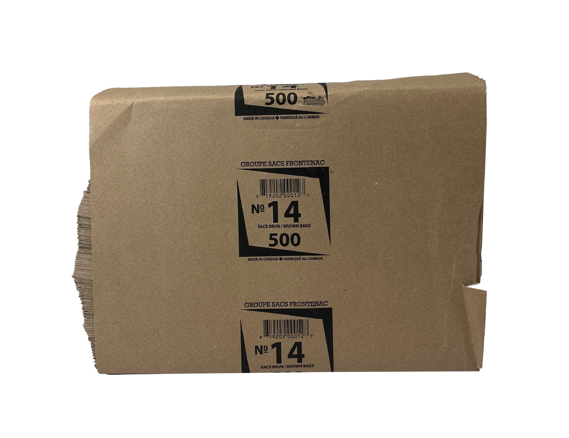 No 14 Brown Handleless Paper Bag