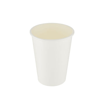 COFFEE PAPER CUP SINGLE WALL WHITE 12OZ-50X20PK