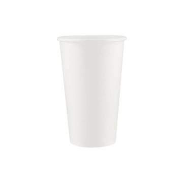 COFFEE PAPER CUP SINGLE WALL WHITE 16OZ-50X20PK