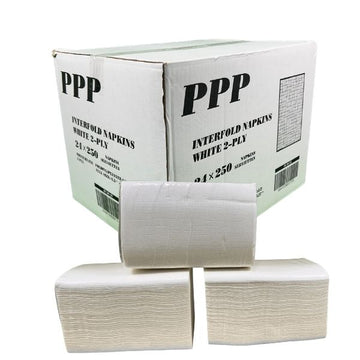 PPP 2-Ply-White- Interfold-Napkins | bulk 24-Pack