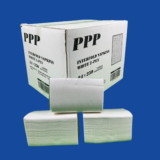 PPP 2-Ply-White- Interfold-Napkins | bulk 24-Pack