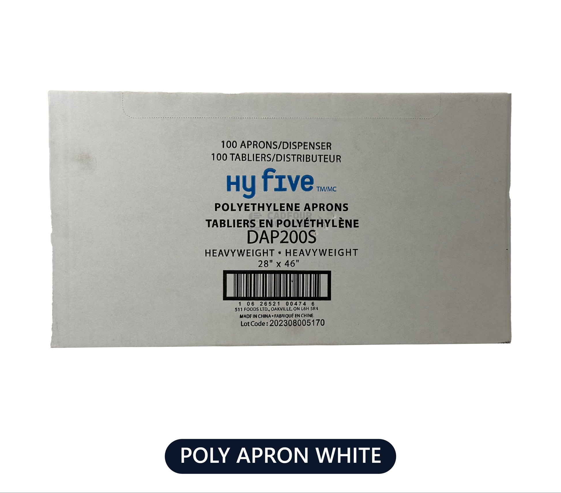 Poly Aprons 28x46 100ct-Hyfive