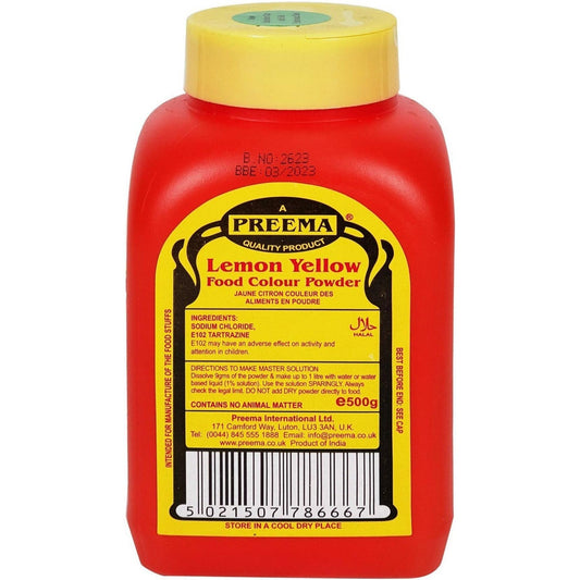 Lemon yellow food colour powder 500 g tub