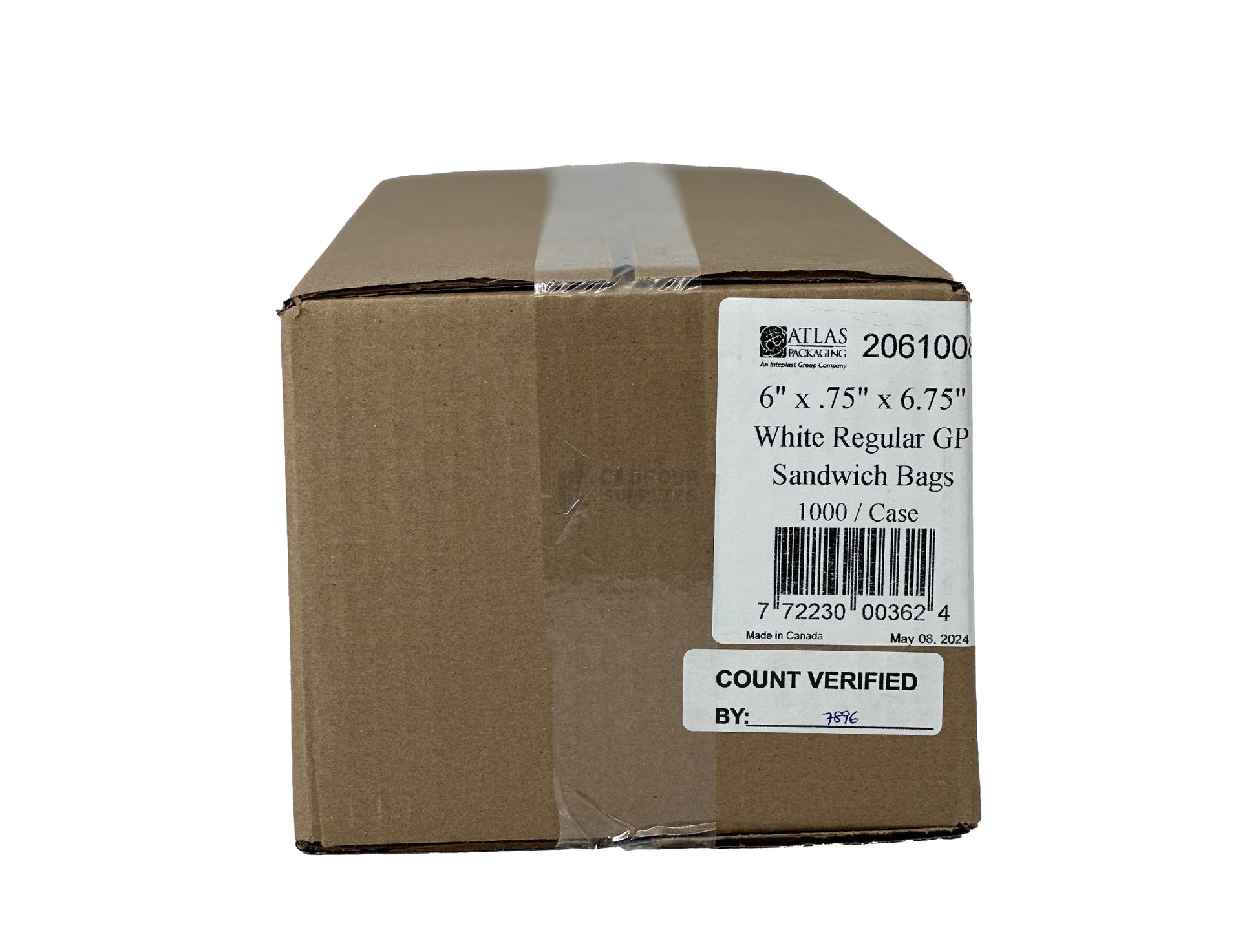 Sandwich Bags Regular White 6x0.75x6.75