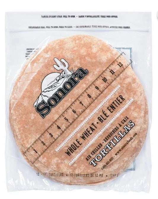 12x12 Whole Wheat Tortilla