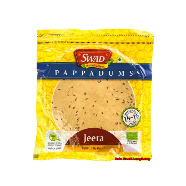 Swad Jeera Pappadums Case 80 × 200g