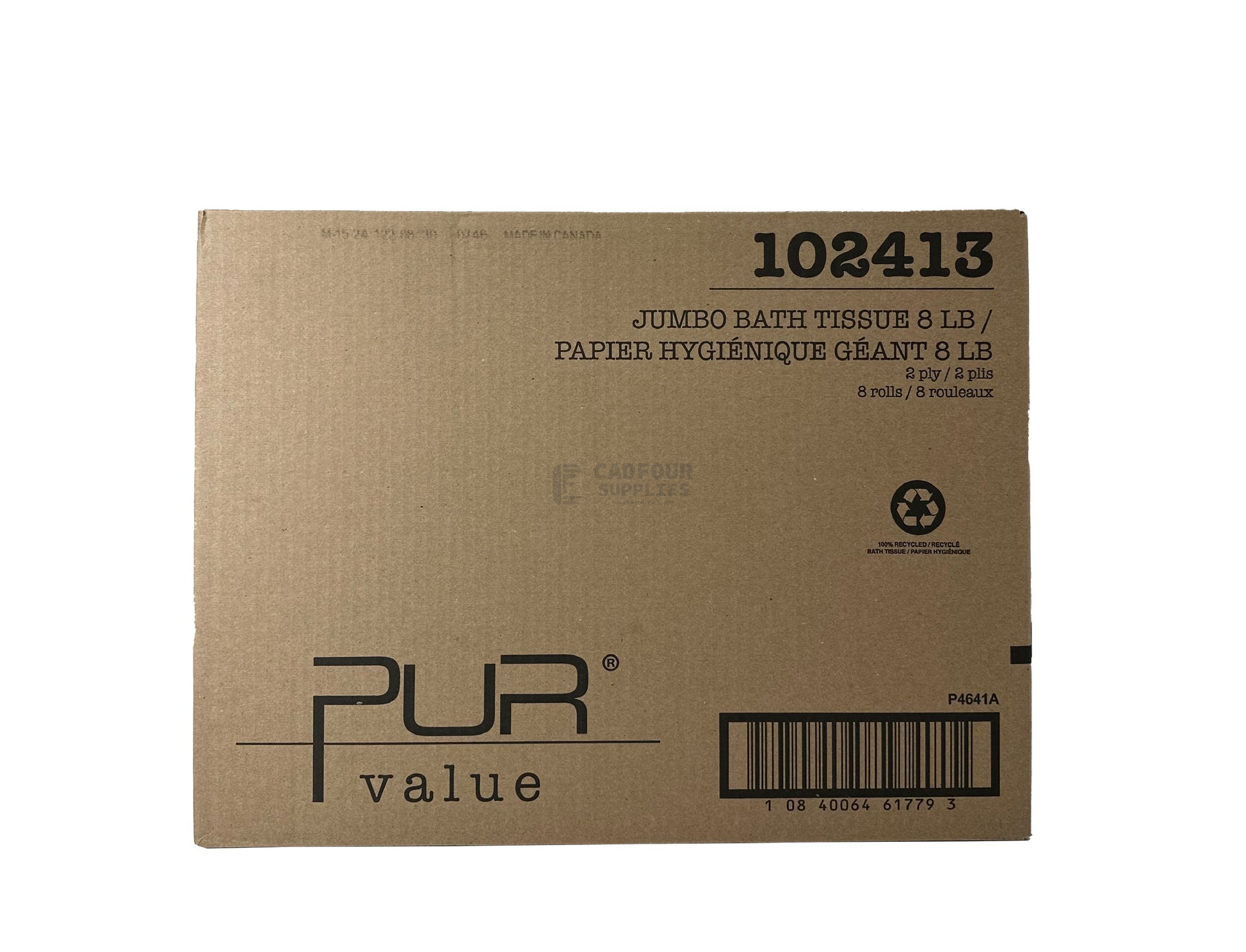 White Bathroom Tissue Jumbo Rolls - Pur Value