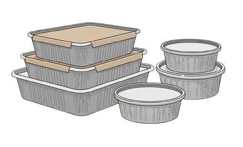 Aluminum Takeout Containers
