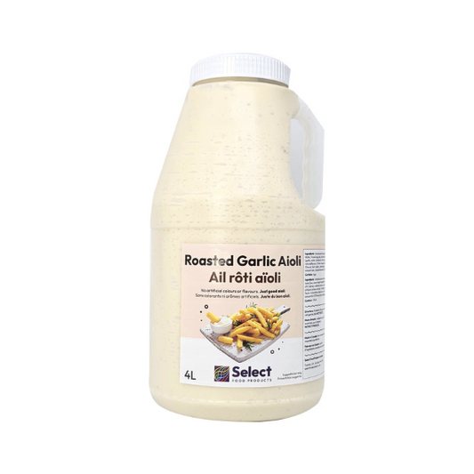Bulk roasted garlic aioli 4 litre for restaurants and catering
