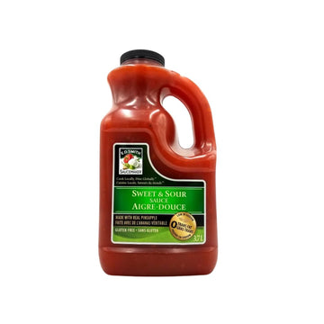 Large commercial size sweet and sour sauce container for restaurant-style glazing