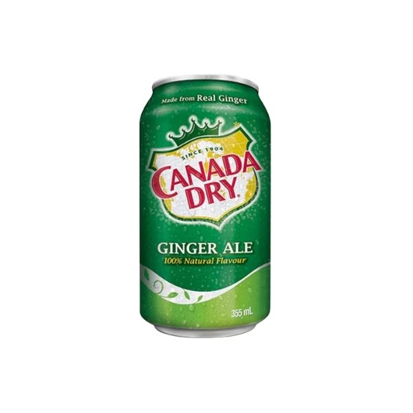 Canada Dry ginger ale aluminum cans shrink wrapped 24 pack for restaurant beverage supply