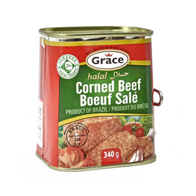Canned halal corned beef for meals and sandwiches