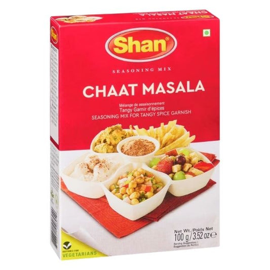 Tangy chaat masala seasoning for snacks
