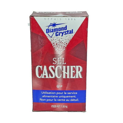 Nutrition facts label for Diamond Crystal Kosher Salt showing zero calories and 280mg sodium