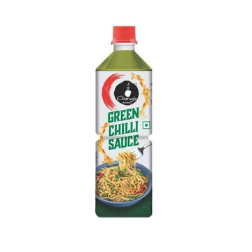 Ching’s green chilli sauce 620ml bottle front view