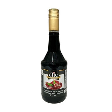 Clic pomegranate juice concentrate 600 ml bottle front view
