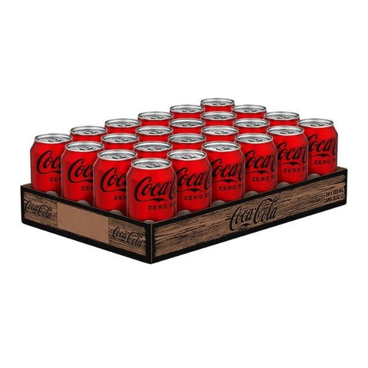 Coca-Cola Zero Sugar 355ml cans case of 24 bulk beverage pack for restaurants and catering