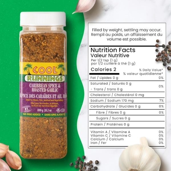Cool Runnings Caribbean spice roasted garlic 800 g bulk bottle