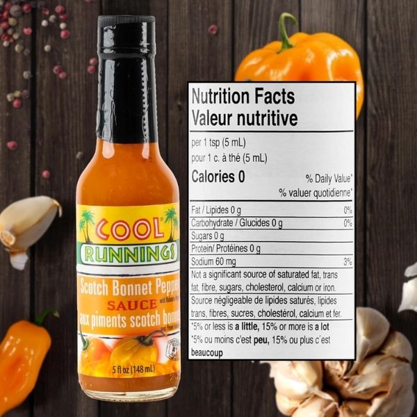spicy Scotch bonnet pepper sauce texture and bottle